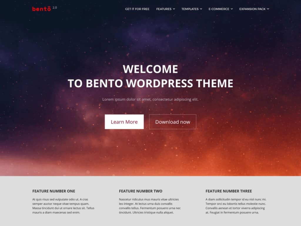 Bento WordPress theme