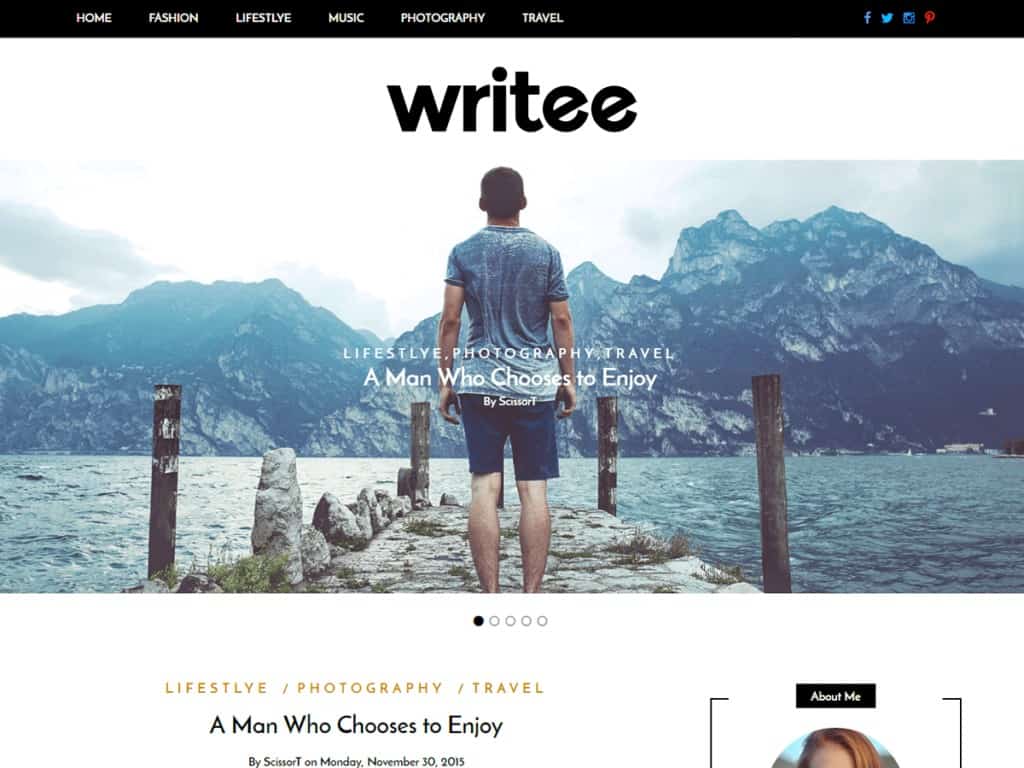 Writee WordPress blog theme